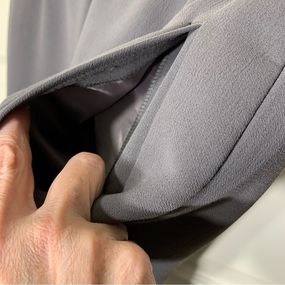 Aritzia Wilfred Ankle Pant Trousers Sz 2 Gray Crepe Straight Taper Casual Dress - Picture 8 of 12